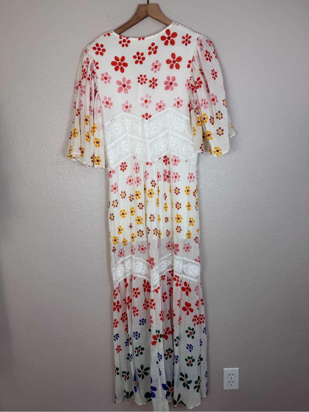 Jen’s Pirate Booty Muse Maxi Dress in Rainbow Watercolor Daisy Print Medium $279 - Picture 12 of 16